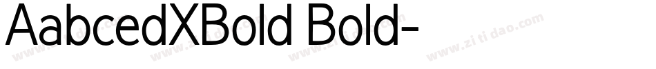 AabcedXBold Bold字体转换